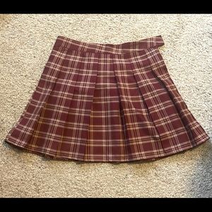 plaid pleated skirt